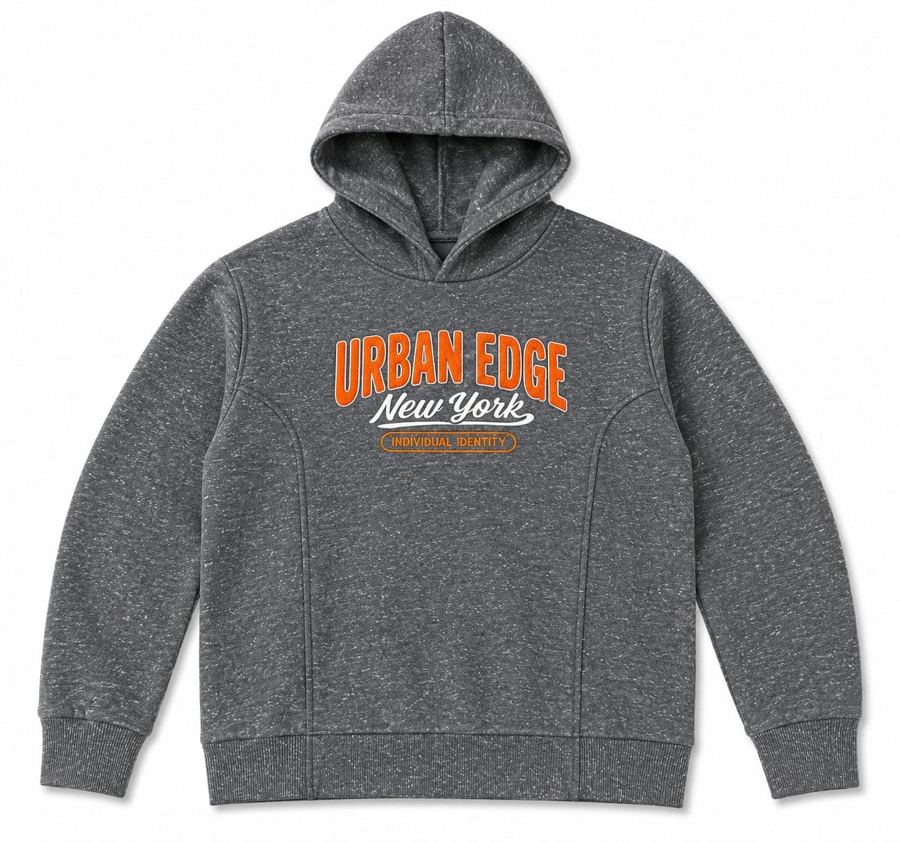 Graphic Pullover Hoodie - Heather Grey - Haram Textile Men's Collection