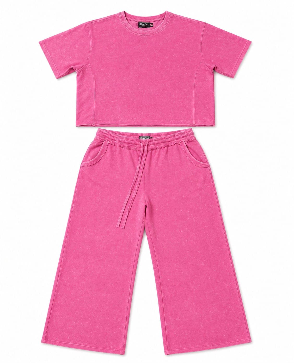Acid-Wash Co-ord Set - Pink - Haram Textile Ladies Collection